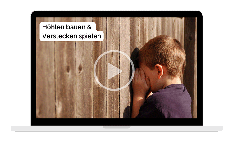 Mockup Tablet mit Coverbild für Webinar Höhlen bauen & Verstecken spielen